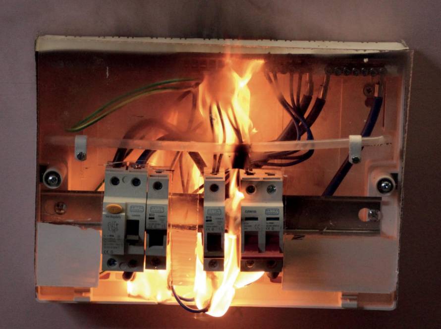 fuse board fire hazard
